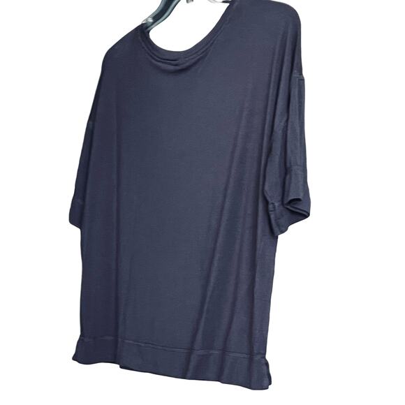 JENNI INTIMATES SHORT SLEEVE SLEEPWEAR TOP, WOMENS, L, DARK PURPLE WHITE RED - Picture 4 of 11